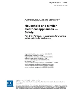 AS/NZS 60335.2.12:2025 pdf