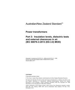 AS/NZS 60076.3:2017 pdf