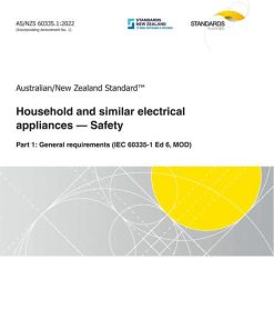 AS/NZS 60335.1:2022 pdf