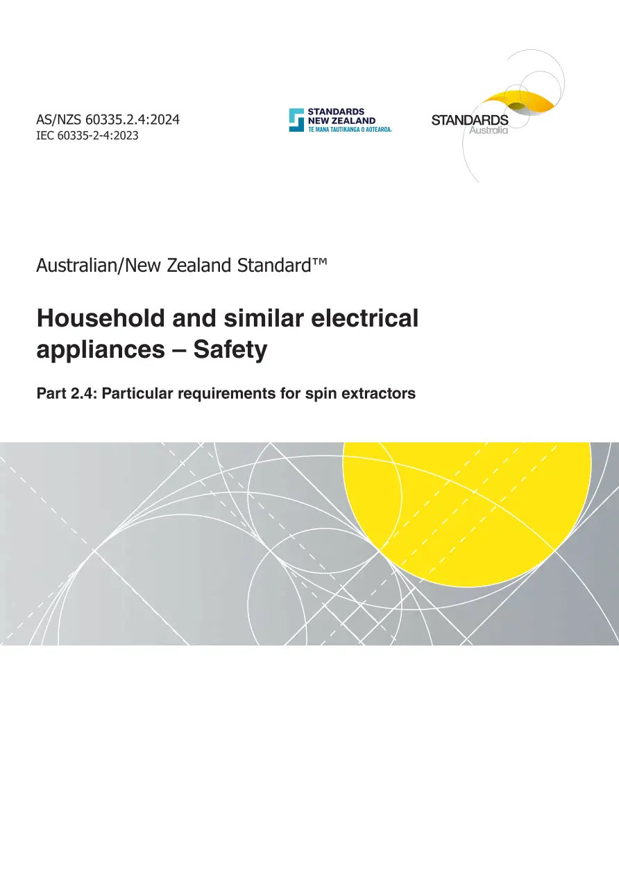 AS/NZS 60335.2.4:2024 pdf