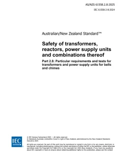 AS/NZS 61558.2.8:2025 pdf