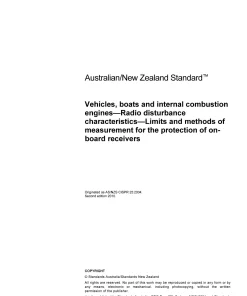 AS/NZS CISPR 25:2010 pdf