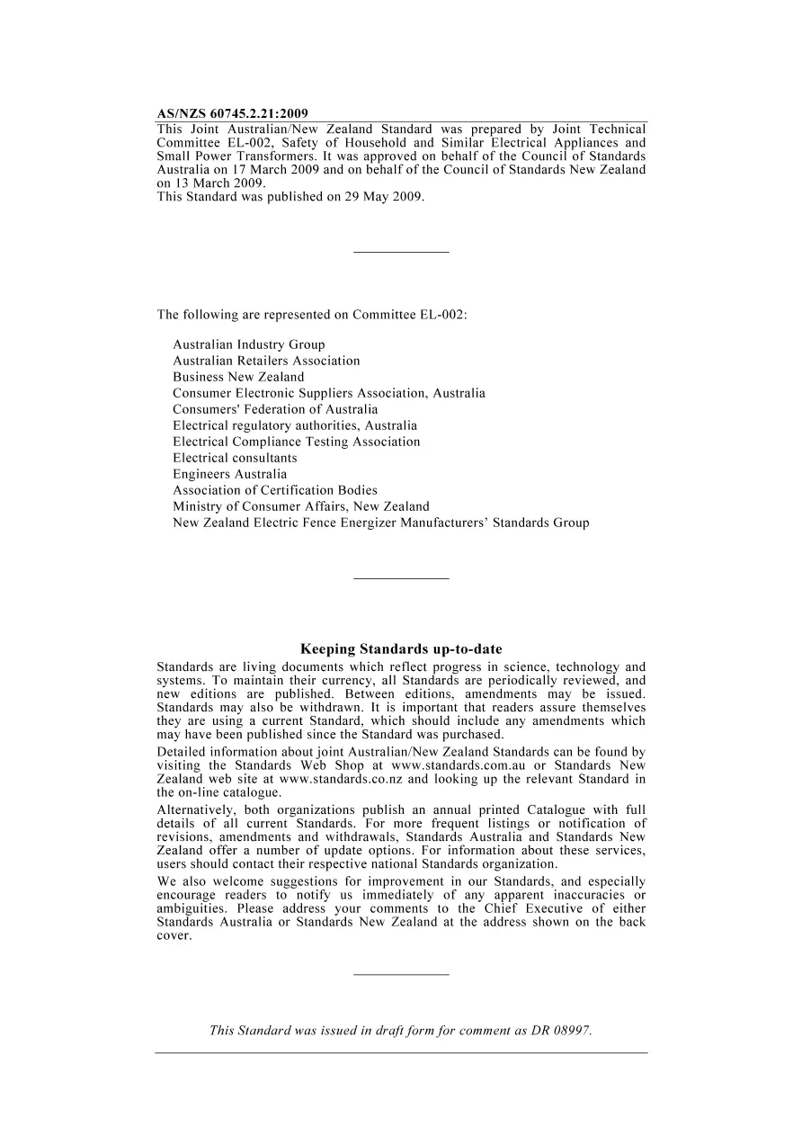 AS/NZS 60745.2.21:2009 pdf