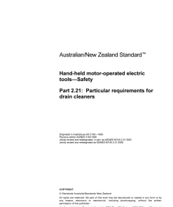 AS/NZS 60745.2.21:2009 pdf