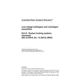 AS/NZS 61439.6:2016 pdf