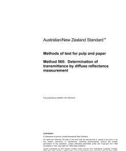 AS/NZS 1301.565:2016 pdf