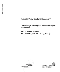 AS/NZS 61439.1:2016 pdf