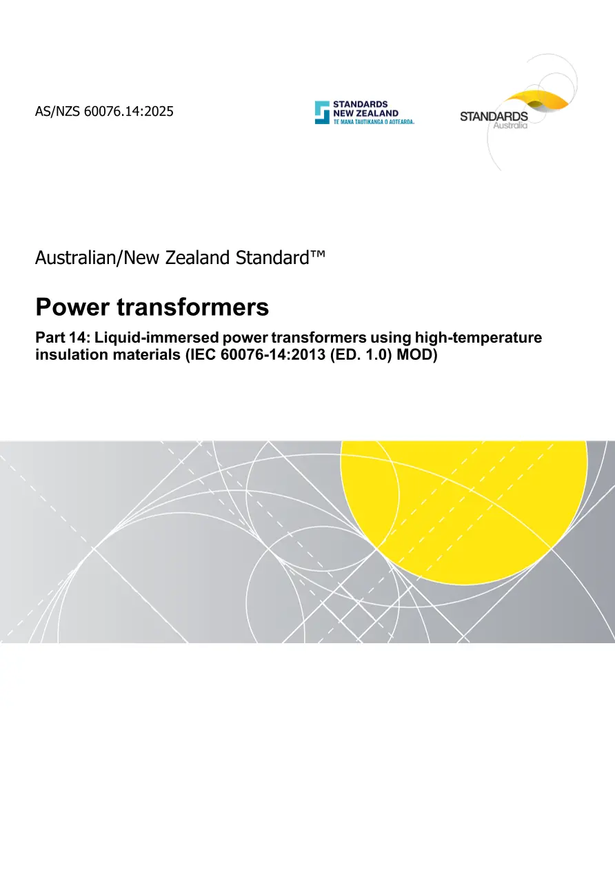 AS/NZS 60076.14:2025 pdf