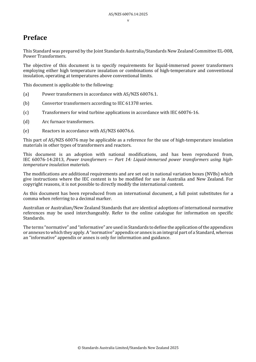 AS/NZS 60076.14:2025 pdf