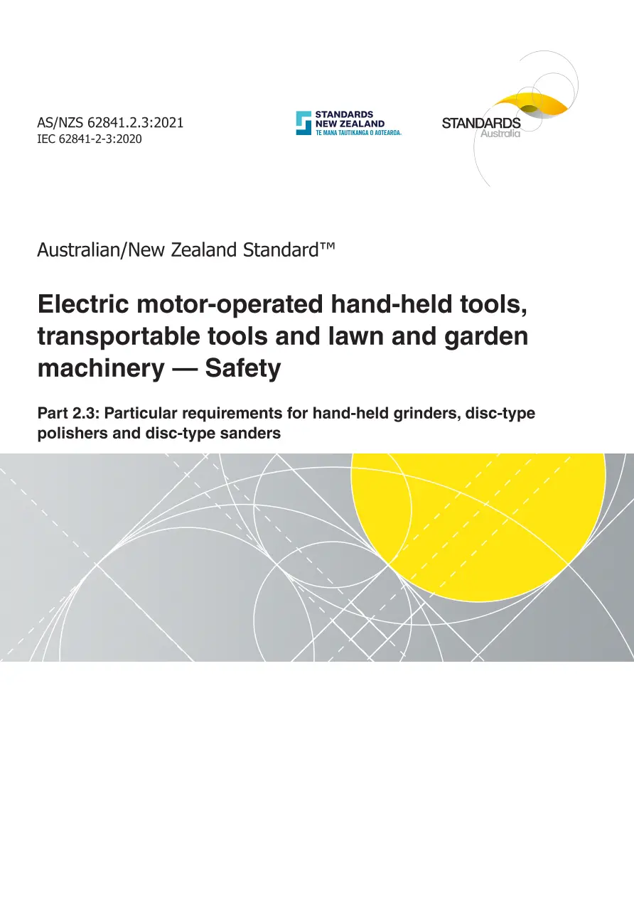 AS/NZS 62841.2.3:2021 pdf