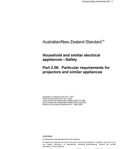 AS/NZS 60335.2.56:2006 pdf