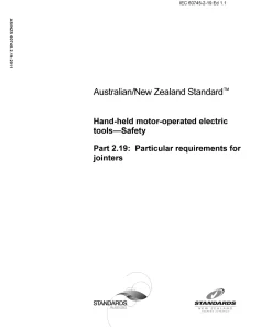 AS/NZS 60745.2.19:2011 pdf
