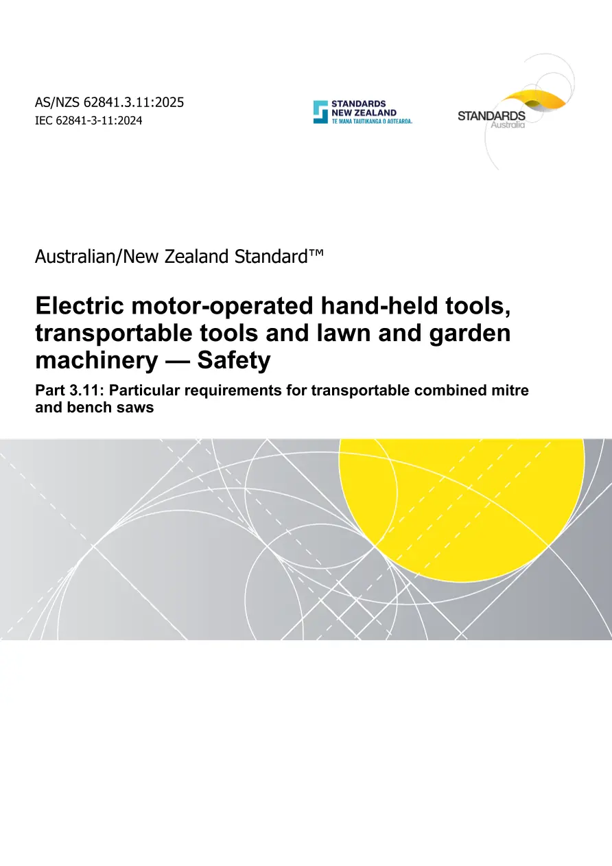 AS/NZS 62841.3.11:2025 pdf
