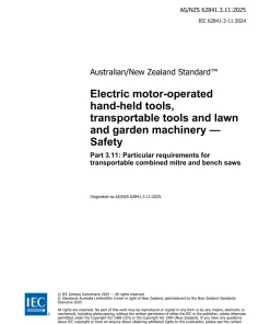 AS/NZS 62841.3.11:2025 pdf