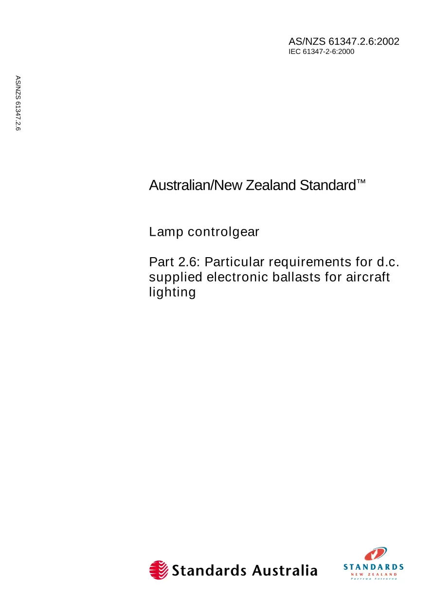 AS/NZS 61347.2.6:2002 pdf