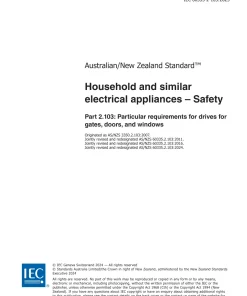 AS/NZS 60335.2.103:2024 pdf