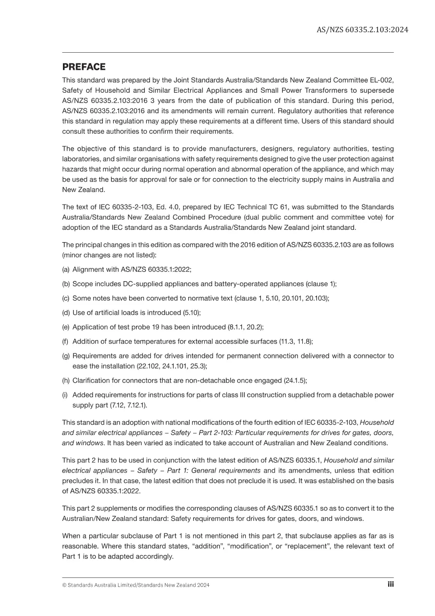 AS/NZS 60335.2.103:2024 pdf