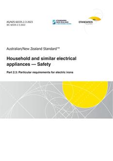 AS/NZS 60335.2.3:2023 pdf