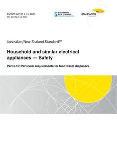 AS/NZS 60335.2.16:2023 pdf