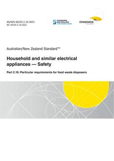 AS/NZS 60335.2.16:2023 pdf
