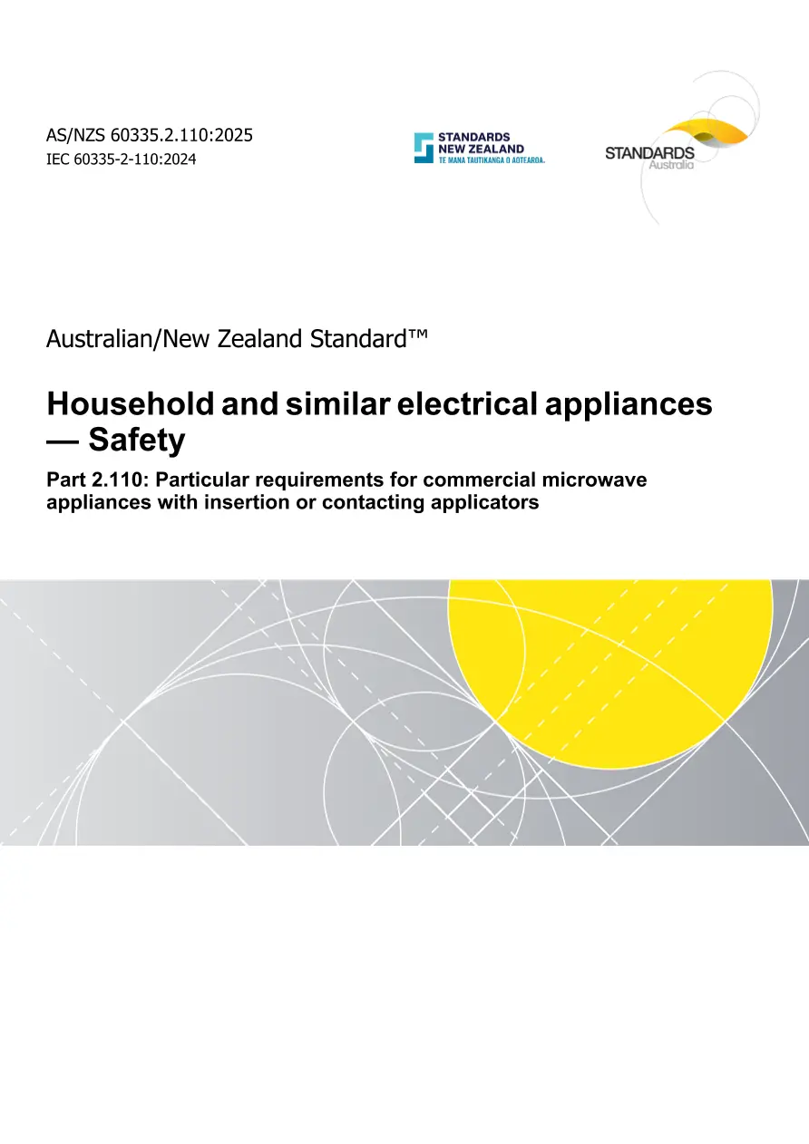 AS/NZS 60335.2.110:2025 pdf
