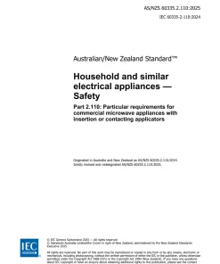AS/NZS 60335.2.110:2025 pdf
