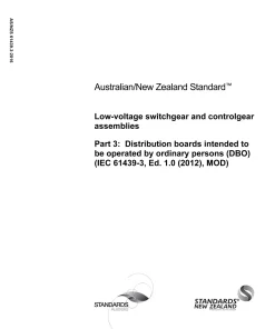 AS/NZS 61439.3:2016 pdf