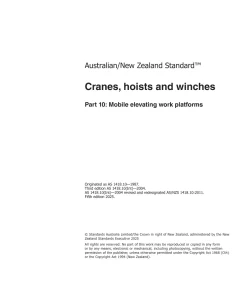 AS/NZS 1418.10:2025 pdf