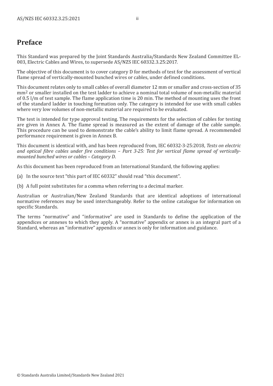AS/NZS IEC 60332.3.25:2021 pdf