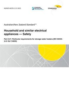 AS/NZS 60335.2.21:2023 pdf