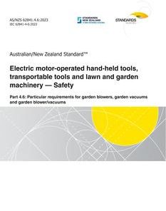 AS/NZS 62841.4.6:2023 pdf