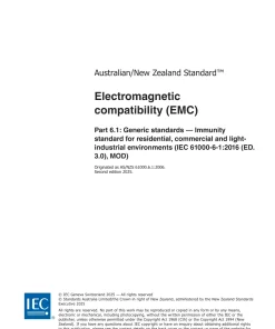 AS/NZS 61000.6.1:2025 pdf