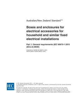 AS/NZS 60670.1:2021 pdf