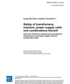 AS/NZS 61558.2.23:2025 pdf