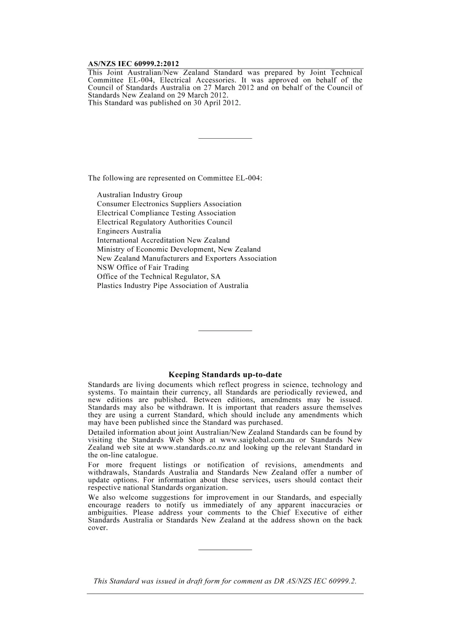 AS/NZS IEC 60999.2:2012 pdf