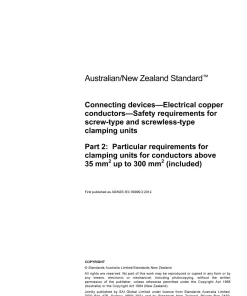 AS/NZS IEC 60999.2:2012 pdf