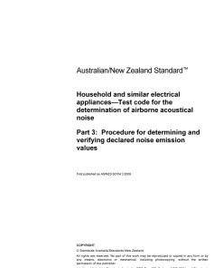 AS/NZS 60704.3:2009 pdf