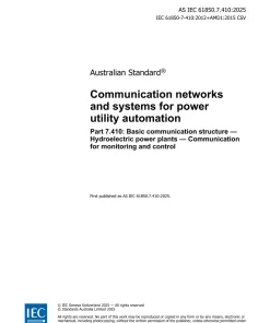 AS IEC 61850.7.410:2025 pdf