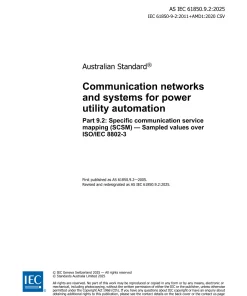 AS IEC 61850.9.2:2025 pdf