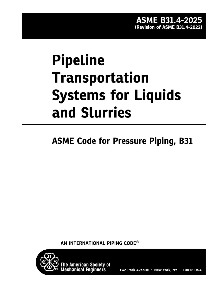 ASME B31.4-2025 pdf