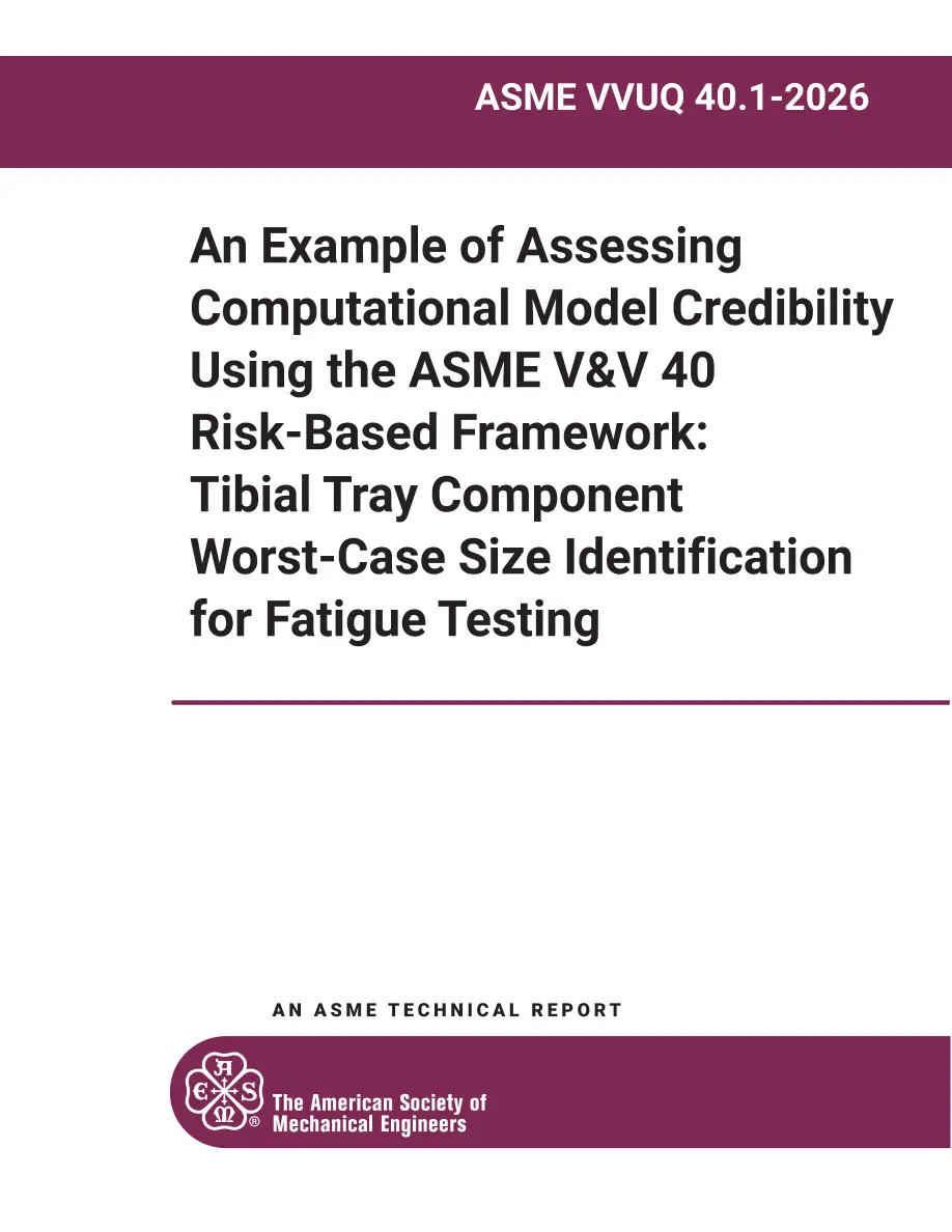 ASME VVUQ 40.1-2026 pdf