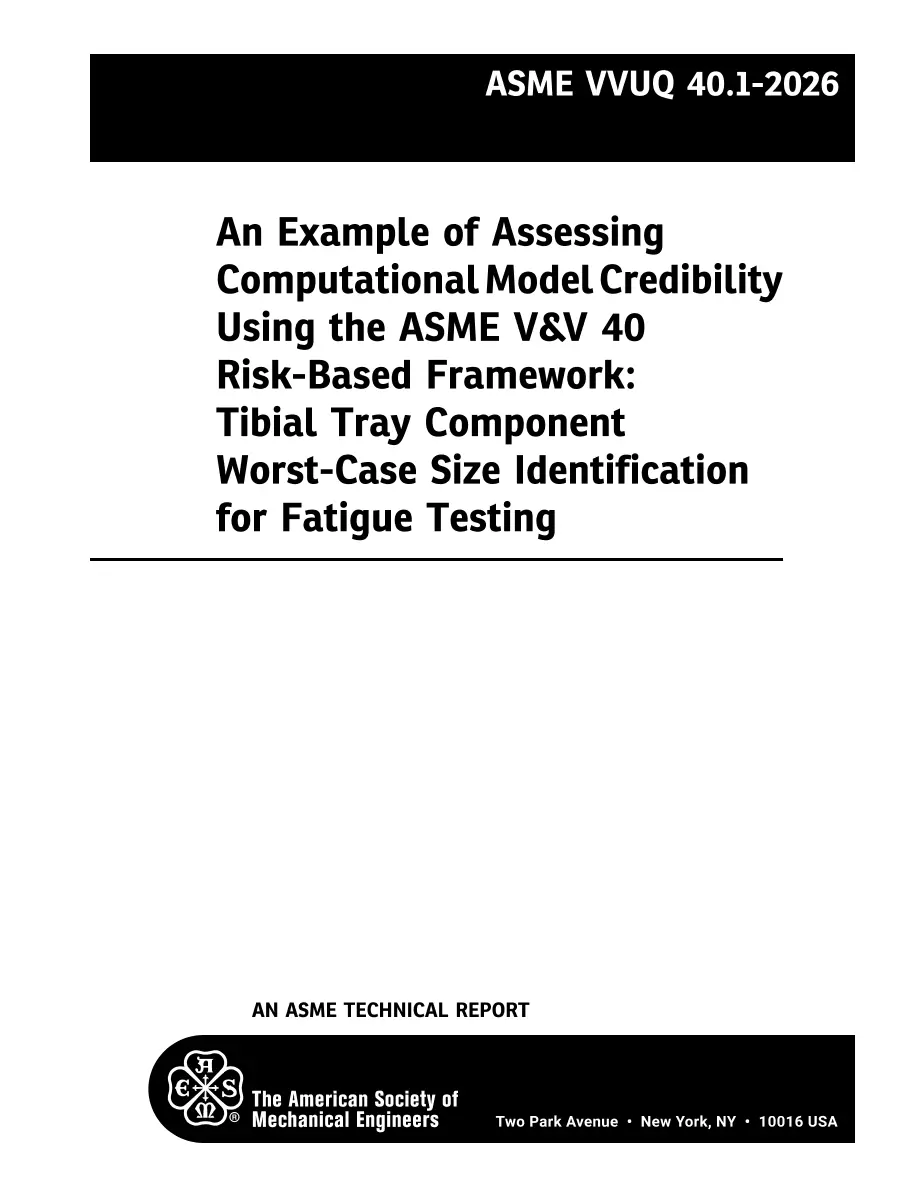 ASME VVUQ 40.1-2026 pdf