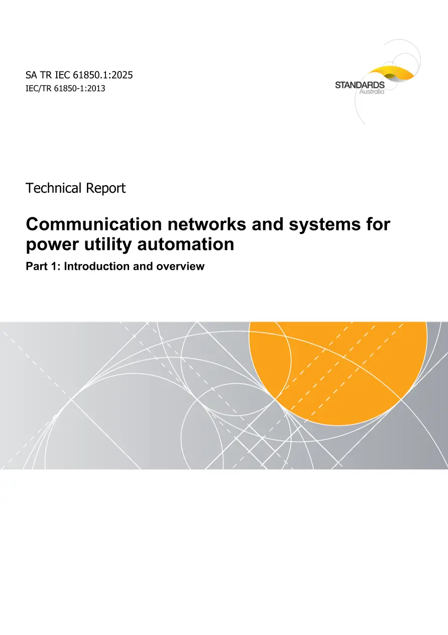 AS TR IEC 61850.1:2025 pdf