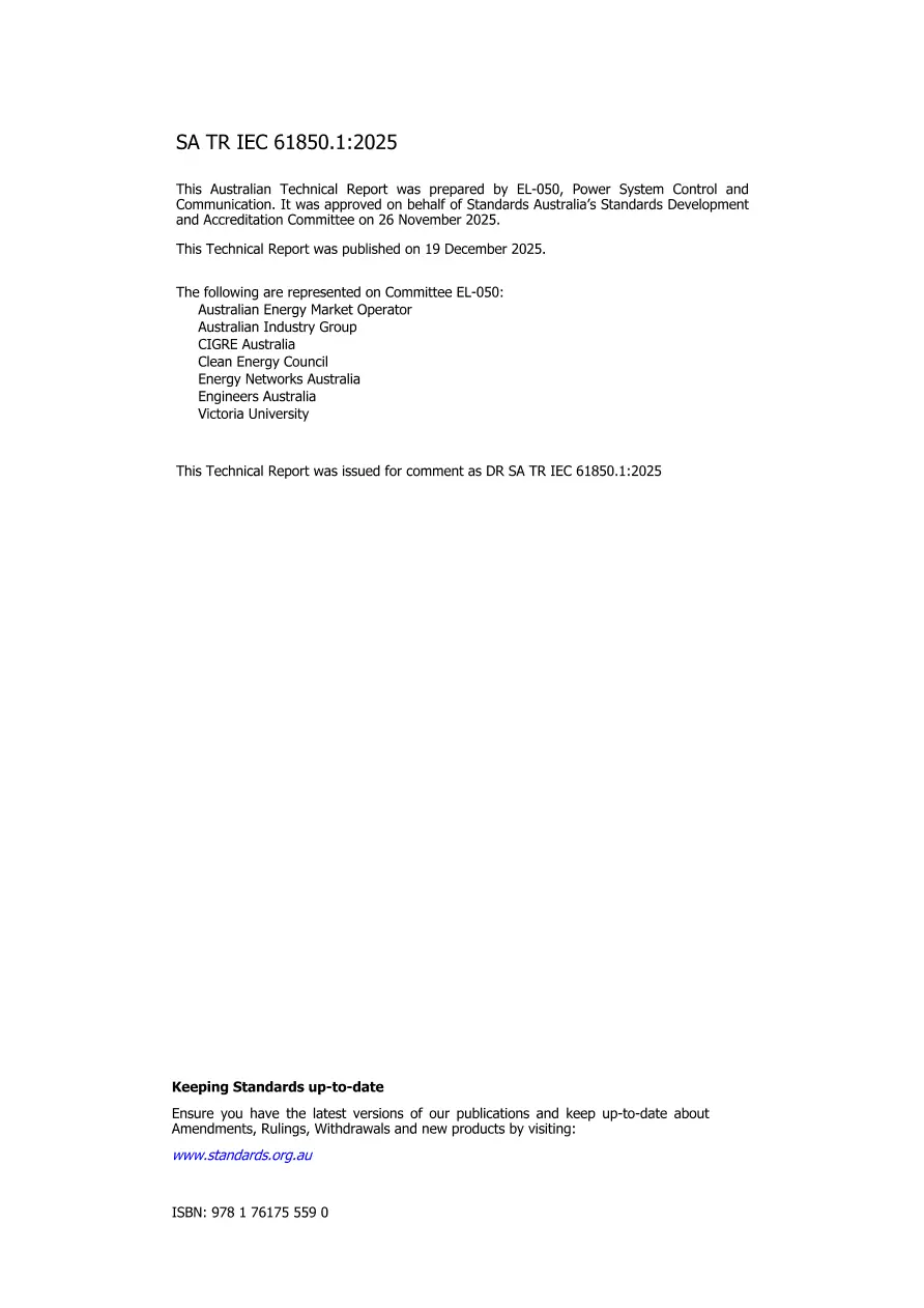 AS TR IEC 61850.1:2025 pdf