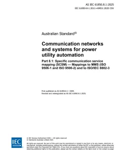 AS IEC 61850.8.1:2025 pdf
