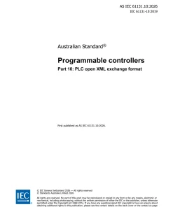 AS IEC 61131.10:2026 pdf