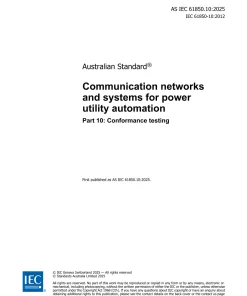 AS IEC 61850.10:2025 pdf